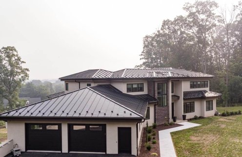 Gloss Black Standing Seam Roofing