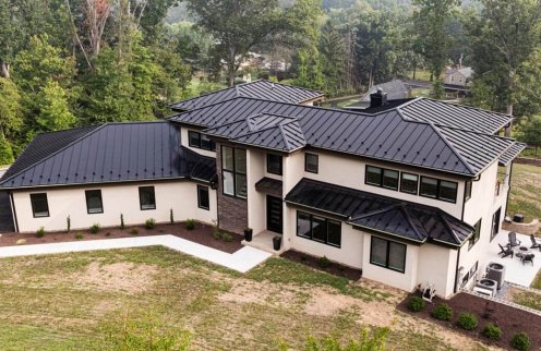 Gloss Black Standing Seam Roofing