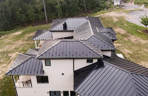 Gloss Black Standing Seam Roofing
