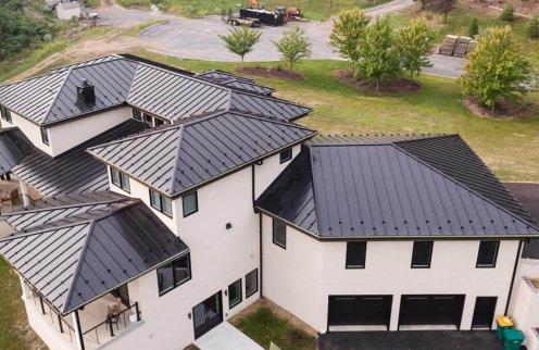 Gloss Black Standing Seam Roofing