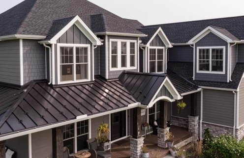 Gloss Black Standing Seam Roofing