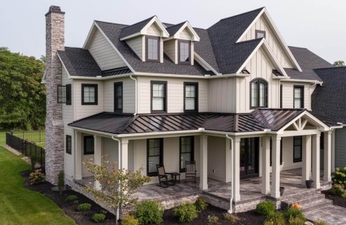 Gloss Black Standing Seam Roofing