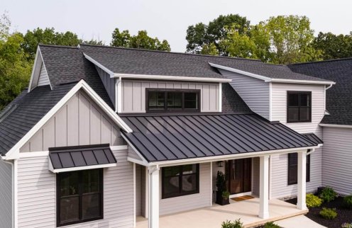 Textured Black Standing Seam Roofing