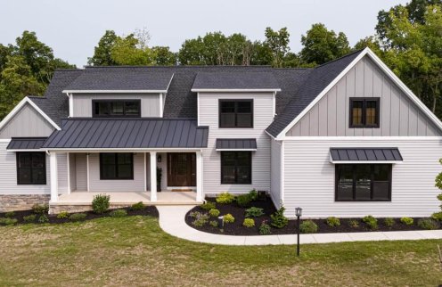 Textured Black Standing Seam Roofing