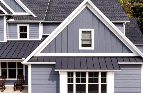 Textured Black Standing Seam Roofing