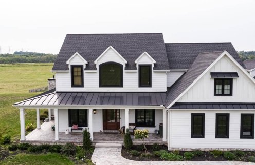 Gloss Black Standing Seam Roofing