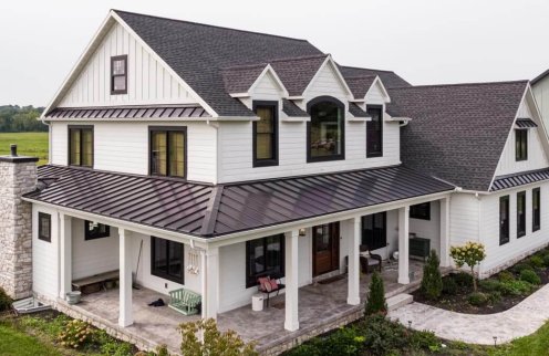 Gloss Black Standing Seam Roofing