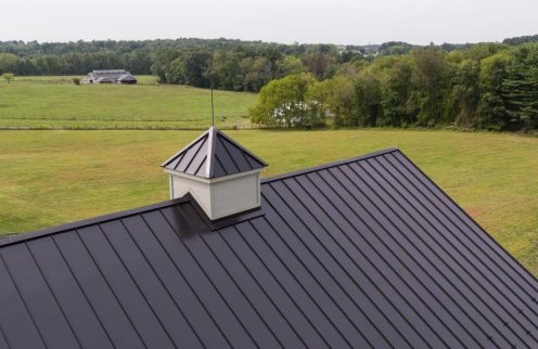 Gloss Black Standing Seam Roofing