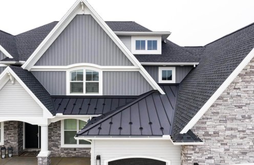 Textured Black Standing Seam Roofing