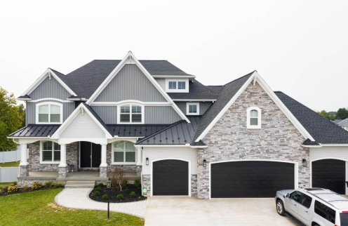 Textured Black Standing Seam Roofing