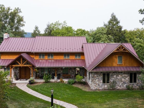 burgundy standing seam roof