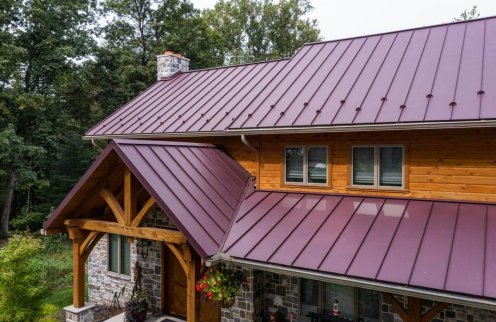 Burgundy Standing Seam Roofing