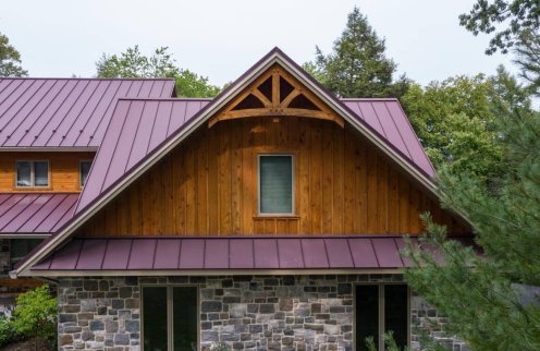 Burgundy Standing Seam Roofing