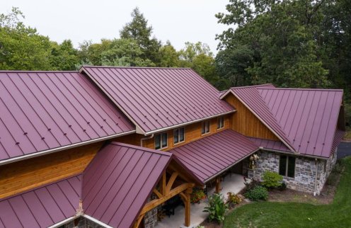 Burgundy Standing Seam Roofing
