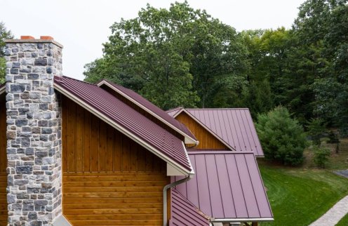 Burgundy Standing Seam Roofing