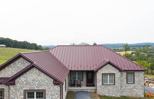 Burgundy Standing Seam Roofing