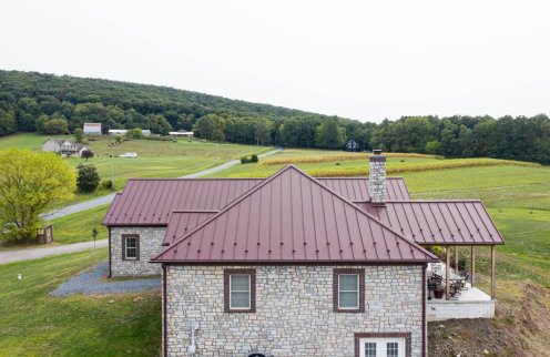 Burgundy Standing Seam Roofing