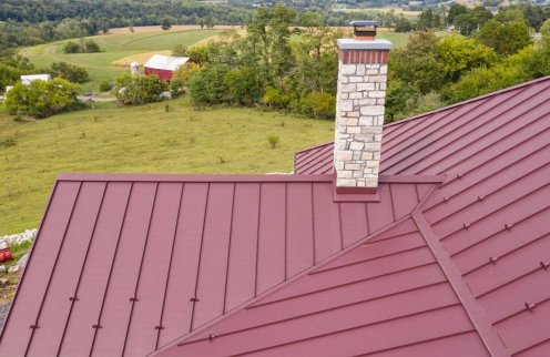Burgundy Standing Seam Roofing