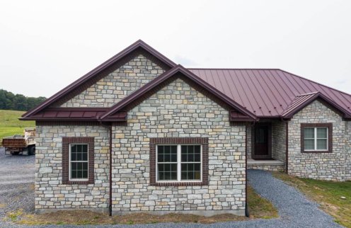 Burgundy Standing Seam Roofing
